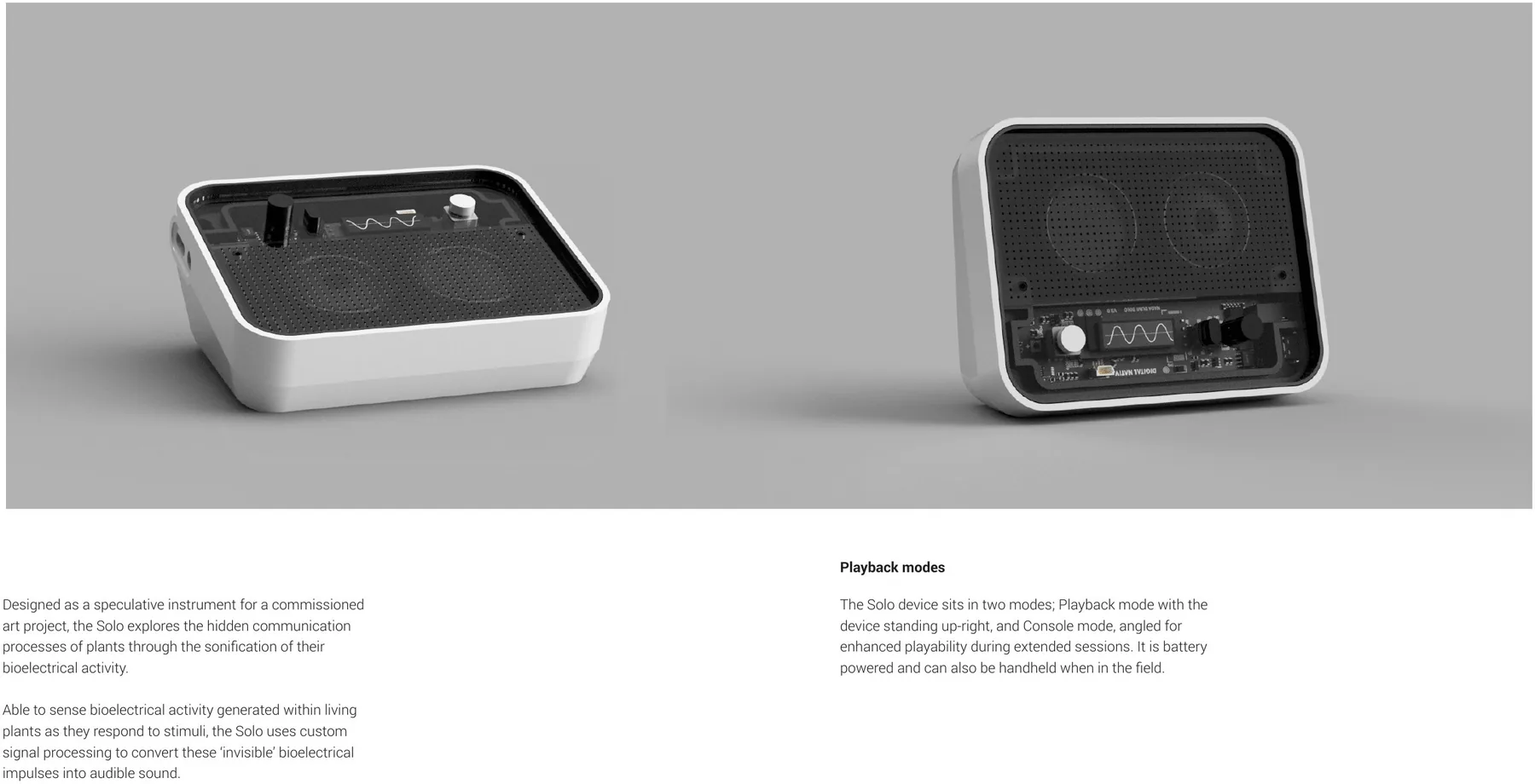 Solo device — Playback and Console modes