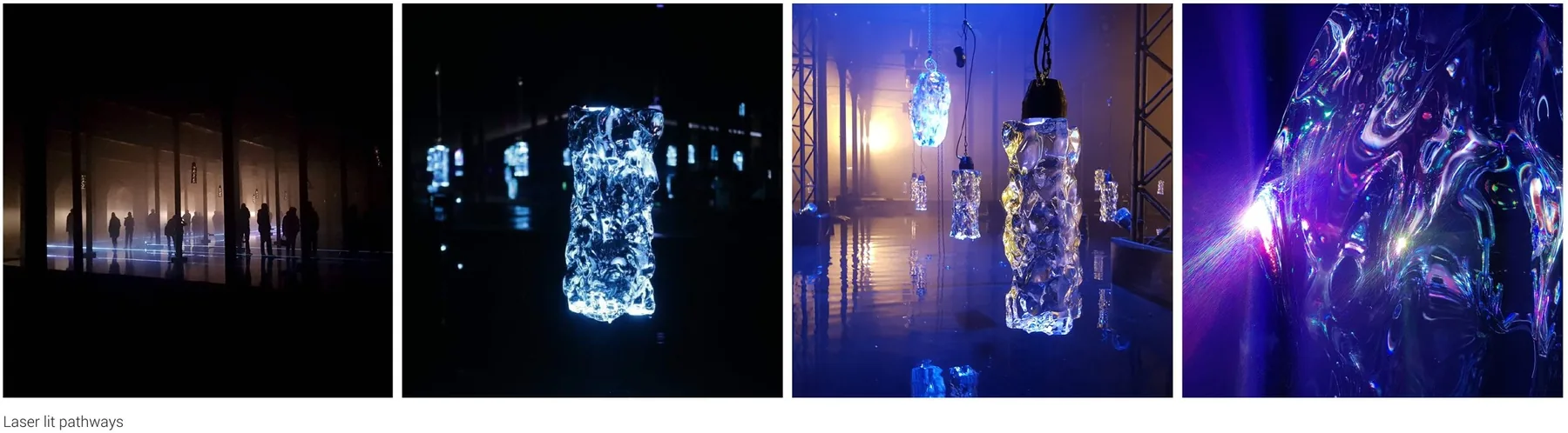 Laser lit pathways
